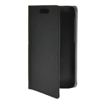 

MOONCASE Slim Leather Side Flip Wallet Card Holder Pouch with Kickstand Shell Back Case Cover for HTC Desire 310 Black