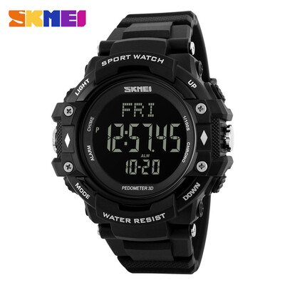

SKMEI For men sports watch health 3D Pedometer Heart Rate Monitor Calorie Counter 50 m Waterproof Digital LED Wrist Watch 1180