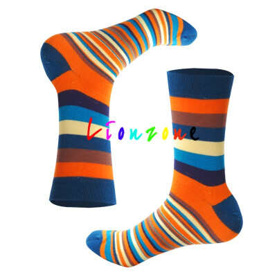 

LIONZONE 2018 Happy Socks Men Women Lovers Colorful Bohemia Style Combed Stripes Cotton Socks Hip-Hop Socks Funny Gift