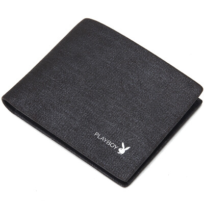 

Playboy Playboy Men&39s First Cowhide Fashion Casual Wallets Splicing Transverse Wallets Male Short PAA9853-4B Black