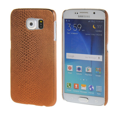 

MOONCASE змеиной стиль жесткий Оболочка Вернуться Защитная крышка чехол для Samsung Galaxy S6 Браун 01