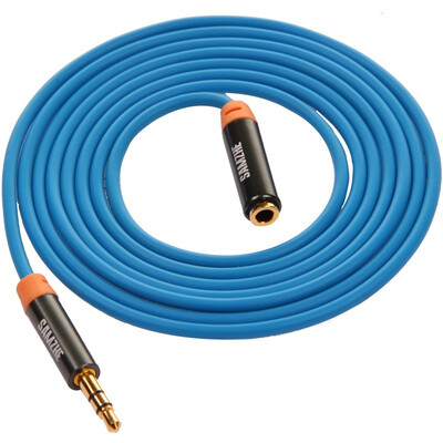 

Shanze SAMZHE YPL-8415 35mm advanced stereo mobile phone car AUX audio cable headphone extension cord copper wire core gold version of the public on the mother blue 15 meters