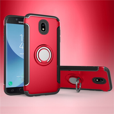 

Fecoprior Back Cover For Samsung Galaxy J7 2017 J730 Case Car Holder Stand Hard PC Silicon Ring Suction Bracket Celulars