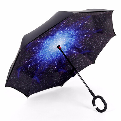 

dropshipping Windproof Reverse Folding Double Layer Inverted Umbrella Self Stand umbrella rain women high quality 2018 car
