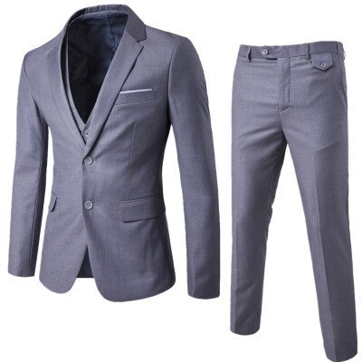 

AOWOFS high quality business casual suit three-piece groom groomsmen wedding suit suit XY05