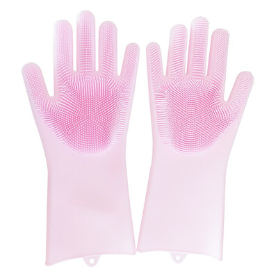 

Marsoul Magic Saksak Silicone Gloves Wash Scrubber Heat Resistant Reusable Brush Silicone Dish Scrubber for Cleaning Household