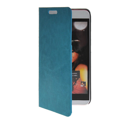 

MOONCASE Slim Leather Side Flip Wallet Card Slot Pouch with Kickstand Shell Back чехол для HTC Desire Eye Blue