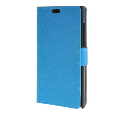 

MOONCASE Vivid colors Leather Wallet Card Slot Bracket Back чехол для BlackBerry Leap Blue