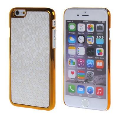 

MOONCASE Gold Chrome Scale films Style Hard Back Case Cover for Apple iPhone 6 Plus (5.5") White