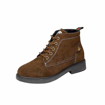 

Korean version of the wild England wind with ankle boots skinny boots matte leather casual Martin boots womens thick bottom incre