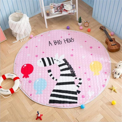 

Cartoon Animals Elephant Lion Bear Rabbit Baby Developing Crawling Play Mats Blanket as Kids Toys Storage Bag Nordic Style Toys