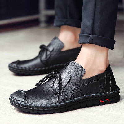 

NovelTeez Casual shoes mens leather shoes handmade leather soft leather wild low-cut shoes mens shoes peas single shoes