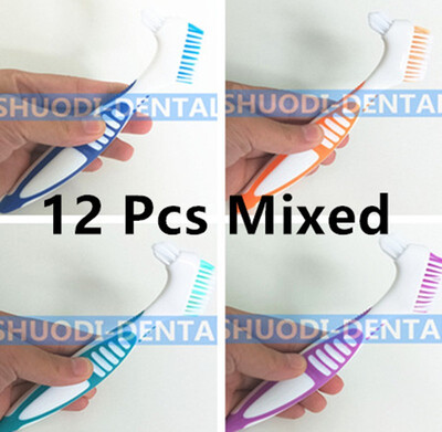 

Denture Cleaning Brush Bristles & Ergonomic Rubber Handle Dual Brush Heads False Teeth Brush Oral Care Tool Y-shape