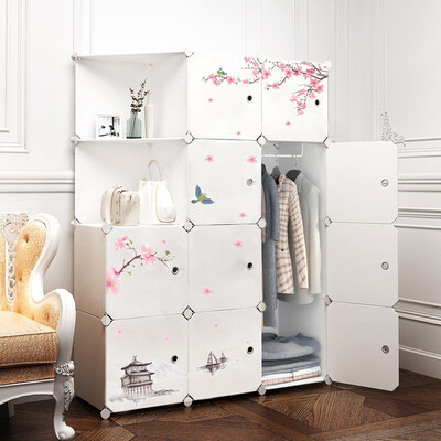 

Kiss Fuju large capacity storage cabinet non-drawer plastic simple wardrobe closet childrens toy locker combination quilted storage box