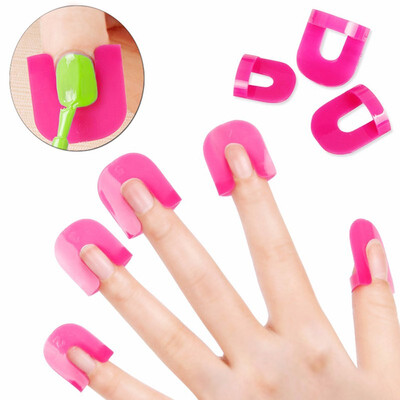 

ROSALIND nail Polish Edge Anti-Flooding Plastic Template Clip Manicure Tools Set