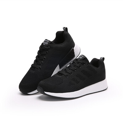

2018 new small red shoes student Korean version of the breathable wild red casual running shoes flying woven breathable mother sho