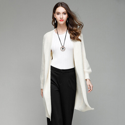 

PREISEI Fashion Spring Autumn Women Casual Loose Knitted Puff Long Sleeve Sweaters Ladies Cardigan Mujer Feminino