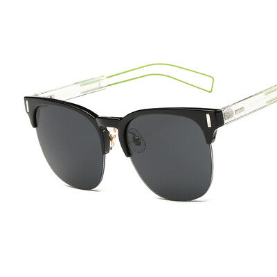 

FEIDU 2016 Classic Half Frame Sunglasses Women Men Brand Designer UV400 Half Metal Mirror Sun Glasses For Men Oculos De Sol