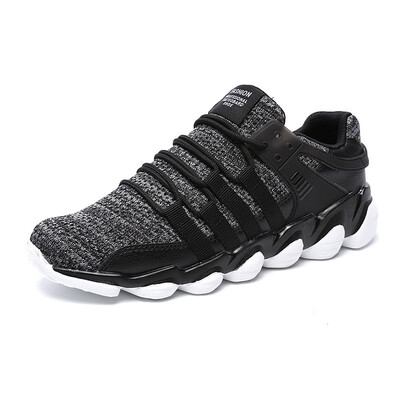 

2018 Outdoor for adult men road running jogging walking sports shoes high-quality lace-up Breathable mesh male sneakers