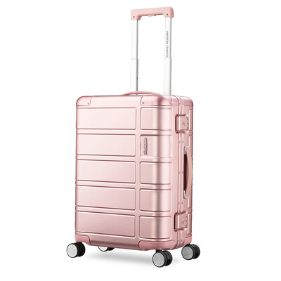 

American Travel AmericanTourister Trolley Case Aluminum Magnesium Alloy Travel Case 25 Inch Male&Female Luggage Mechanical Bearing Universal Wheel TSA Lock TI2 Silver