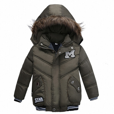 

2018 New Baby Winter Coat Kids Warm Winter Outerwear Hooded fashion Children Down Jackets Boys Girls Cotton Coat