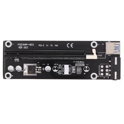 

Universal USB 30 PCI-E PCI Express 1x To 16x Extender Riser Board Card Adapter with SATA Power Cable & USB Cable