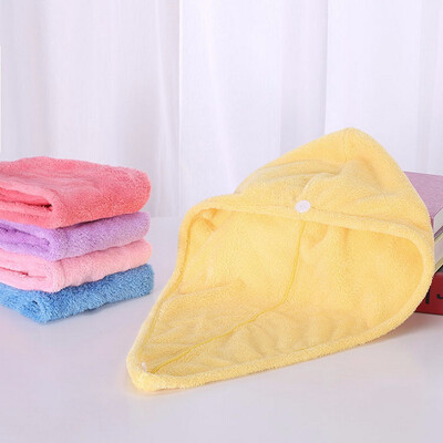 

Coral Cashmere Dry Hair Cap Fast Water Absorption Hat Shower Cap