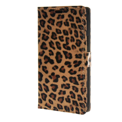 

MOONCASE Leather Leopard Style Card Slot Wallet Bracket Back чехол для Samsung Galaxy J7 Leopard