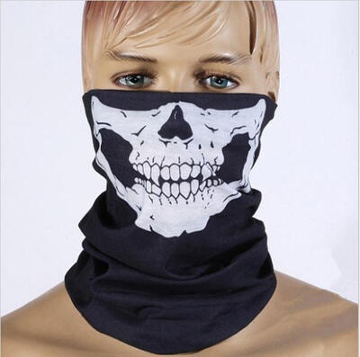 

Halloween Skull Skeleton Motorcycle Bicycle Bicycle Ski Multi functional Headwear Hat Scarf Half Fac