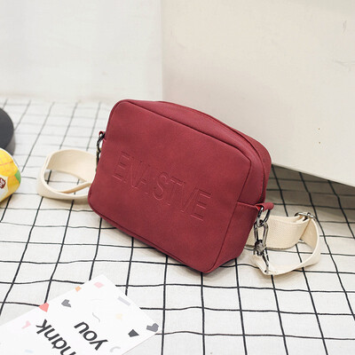 

Street Bag Women Girl PU Messenger Bags Zipper Casual Shoulder Bag Fashion Thick Strap Women Shopping Bag
