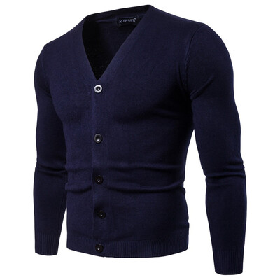 

AOWOFS Explosive Pure Knitwear Slim Long Sleeve V-neck Knit Cardigan YM011
