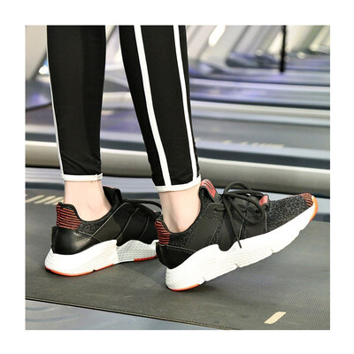 

2018 new black sports shoes student net panel shoes female Korean version of autumn running shoes flat casual shoes
