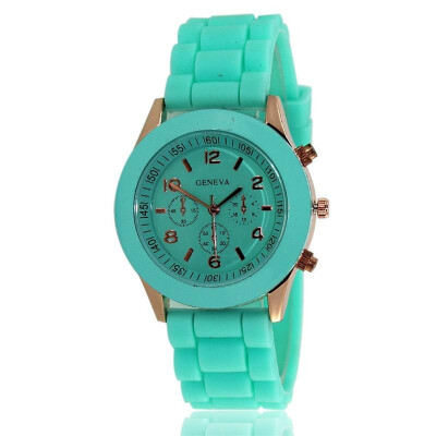 

New Men Women Geneva Silicone Rubber Jelly Gel Quartz Analog Sports Wrist Watch