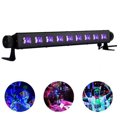 

UV Black Light Stage Light 27W 9LED UV Bar Light for Glow Party Halloween Disco DJ Poster Tapestry&UV Body Paint