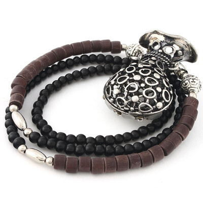 

Rhinestone Pendant Sweater Necklace Fashion Cute Cat Eye Gem Money Bag Hot Chain