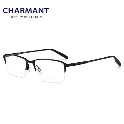 

CHARMANT Chamon glasses frames for men&women Titanium business series half frame black glasses frame CH10335 BK 54mm