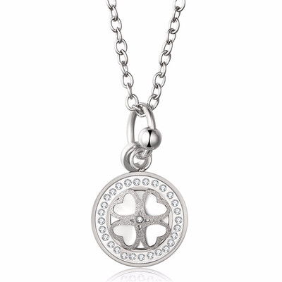 

Fashion Round Shell Crystals Inlay Sweater Chain Necklace for Women