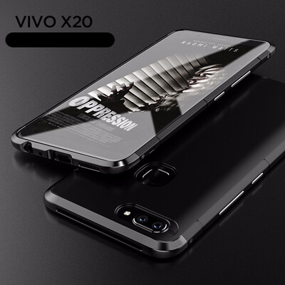 

Goowiiz Phone Case For VIVO X9X9IX20X20 Plus Luxury 3 in1 Metal PC Hard Hybrid Slim Back Case Full Protection