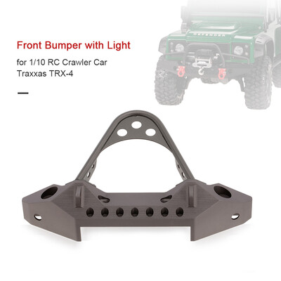 

Metal Front Bumper with Light for 110 RC Crawler Car Traxxas TRX-4 Axial SCX10 & SCX10 II 90046