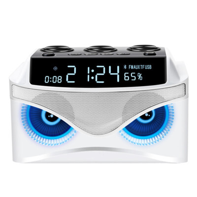 

21 Bluetooth audio clock alarm stereo call speaker FM radio TF card U disk MP3 player portable subwoofer AUX USB media machine