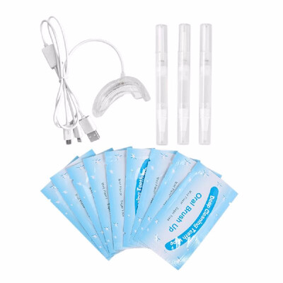 

Practical LED Teeth Whitening Kit Gel Tooth Bleaching System Gel Syring Teeth Whitener for Travel Home
