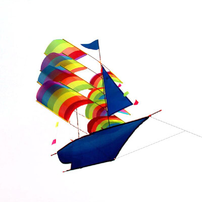 

3D Sailboat Kite for Kids&Adults Sailing Boat Flying Kite with String&Handle Outdoor Beach Park Sports Fun