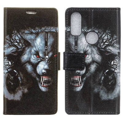 

MOONCASE BQ Aquaris X2 Painted Leather Case - Black Wolf