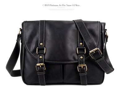 

KUNDUI Mens PU Leather Luxury Top-Handle Bags Male Fashion Laptop Tote for Men Casual Shoulder Messenger Bag Junior Schoolbag