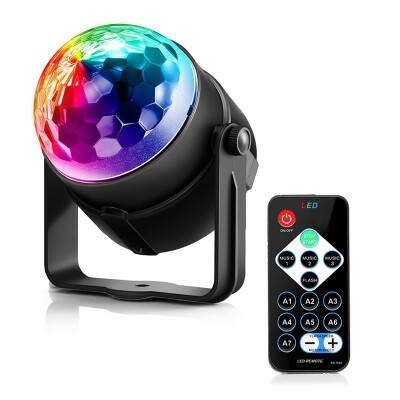 

MGY - 019 RGB LED Party Effect Disco Ball Light Stage Lighting 7 colors mode Remote Control Sound Active Mode