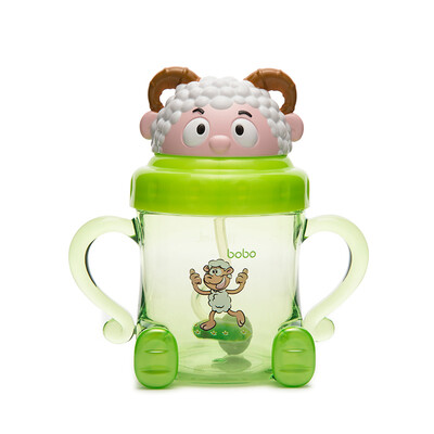 

Le Bao bobo baby learning cup leak-proof sippy cup 12 Zodiac cartoon water cup 180ml sheep-shaped cup cover more than 6 months