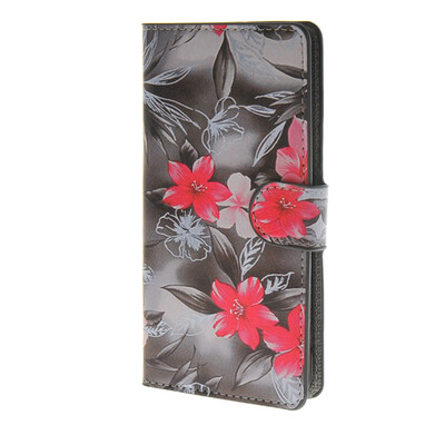 

MOONCASE Flower style Leather Side Flip Wallet Card Slot Stand Pouch чехол для Wiko Ridge 4G a12