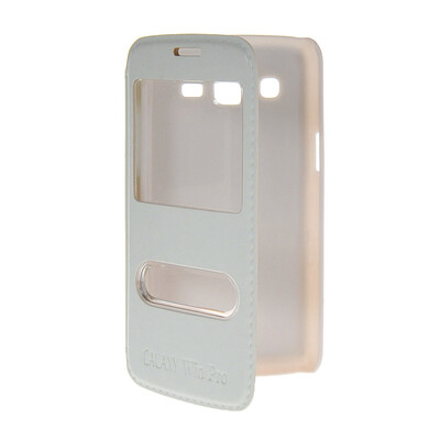 

MOONCASE View Window Leather Side Flip Pouch Stand Shell Back ЧЕХОЛ ДЛЯ Samsung Galaxy Win Pro G3812 White