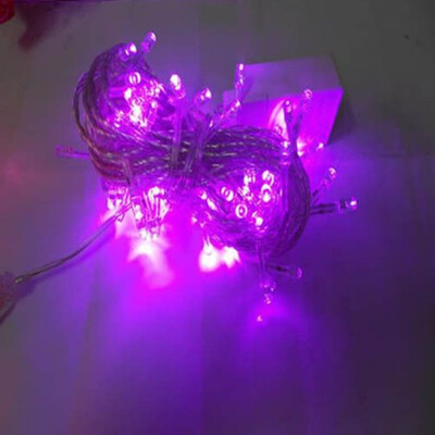 

MyMei Xmas Tree 85M 220V 100LED Fairy Party String Bulb Light Flash Christmas Wedding EU Plug Purple