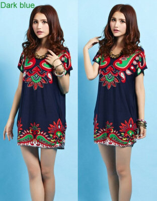 

New Stylish Women Dress Loose Novelty Print Dress Autumn-Summer 4 Types